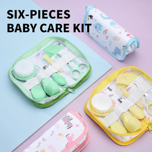 Baby care bag set, baby nose suction device, nail clipper, cartoon set, daily cleaning supplies, care bag
