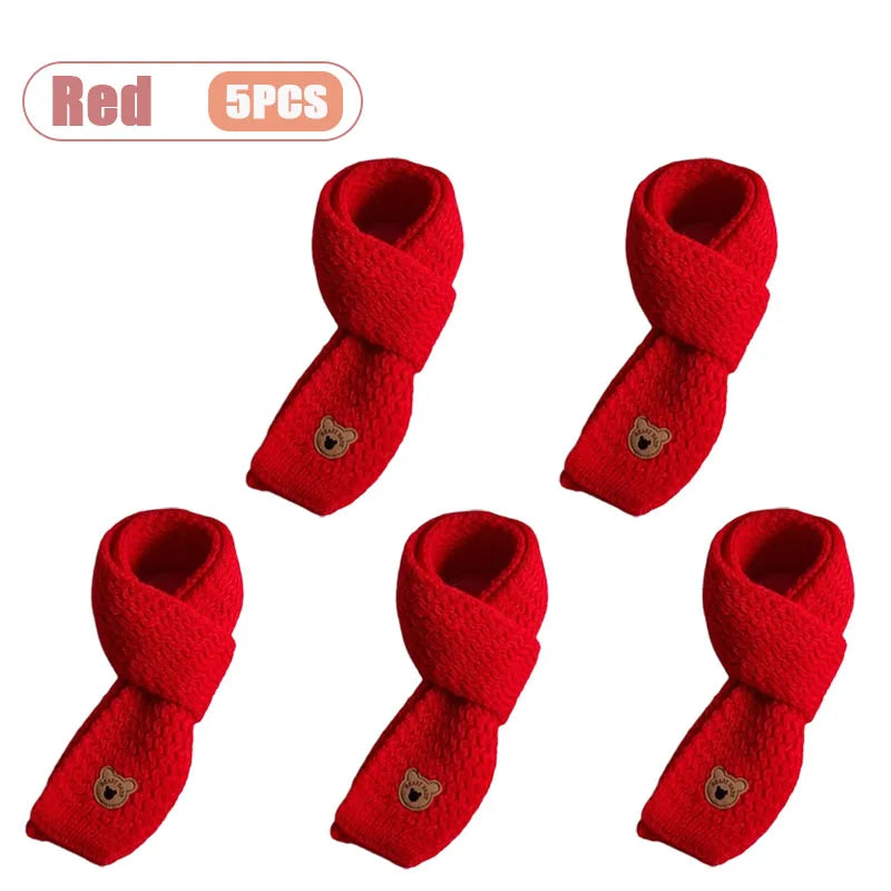 1-10PCS Children’s Winter Scarf Soft Warm Baby Neck Warmer for Boys and Girls Cute Korean Style Toddler Scarfs