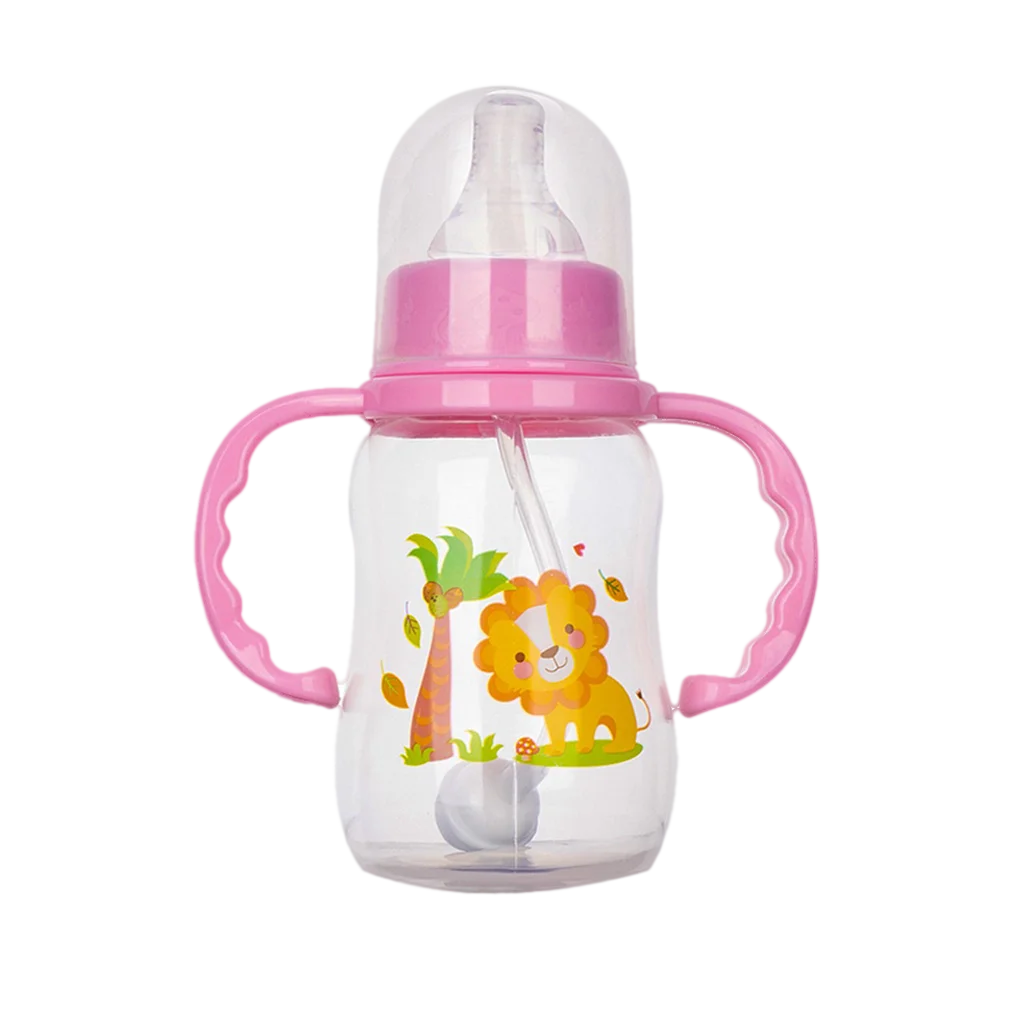240ml Cartoon Baby Feeding Bottle – BPA-Free, Drop & Leak-Proof
