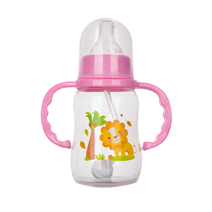 240ml Cartoon Baby Feeding Bottle – BPA-Free, Drop & Leak-Proof