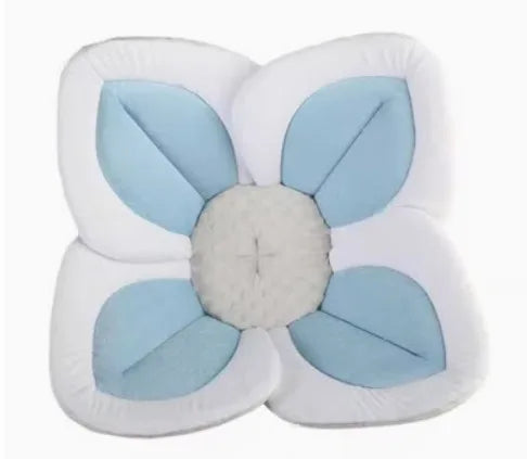 Blooming Bath Lotus Baby Bath Seat Plush Minky Baby Sink Bathtub Mat Cushion Safe Flower Seat for Newborns