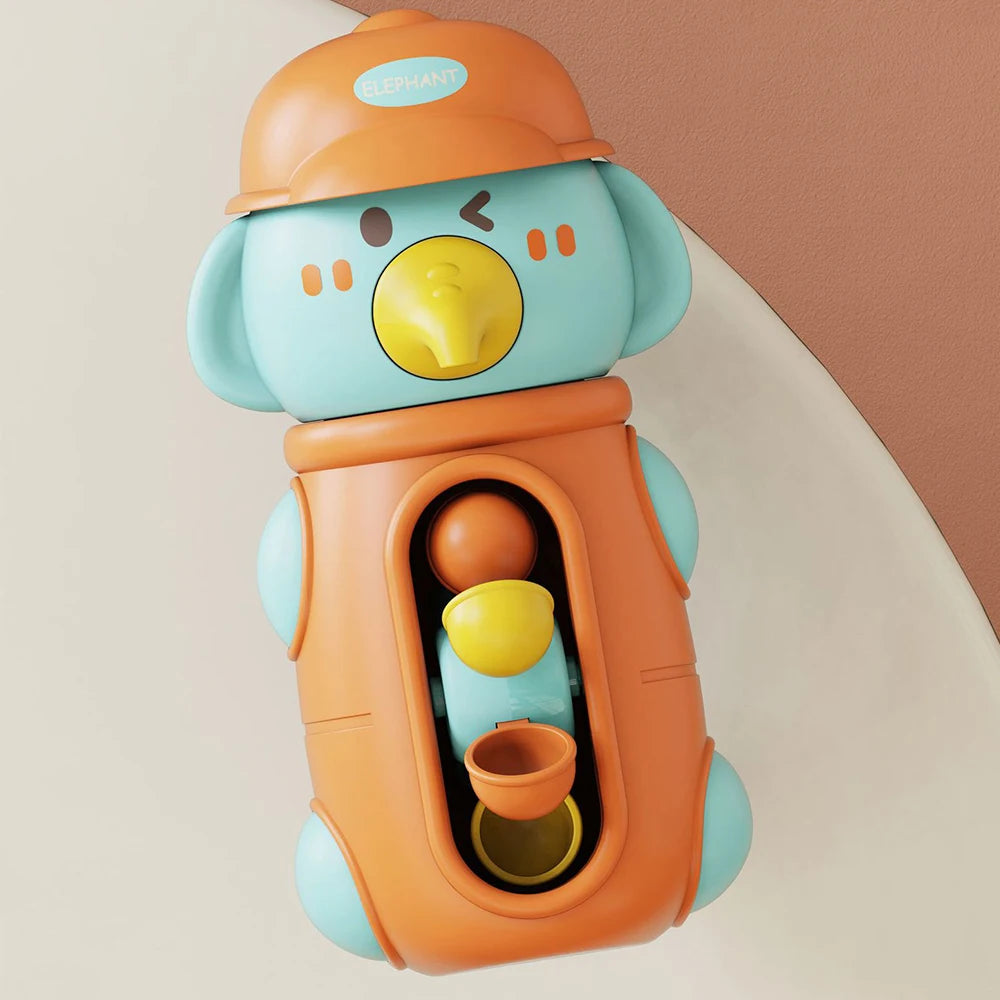 Bath Bathtub Toys for Toddlers Duck Rotatable Waterwheel Bathroom Strong Suckers Water Scoop Fun Bath Toys Kids Gifts