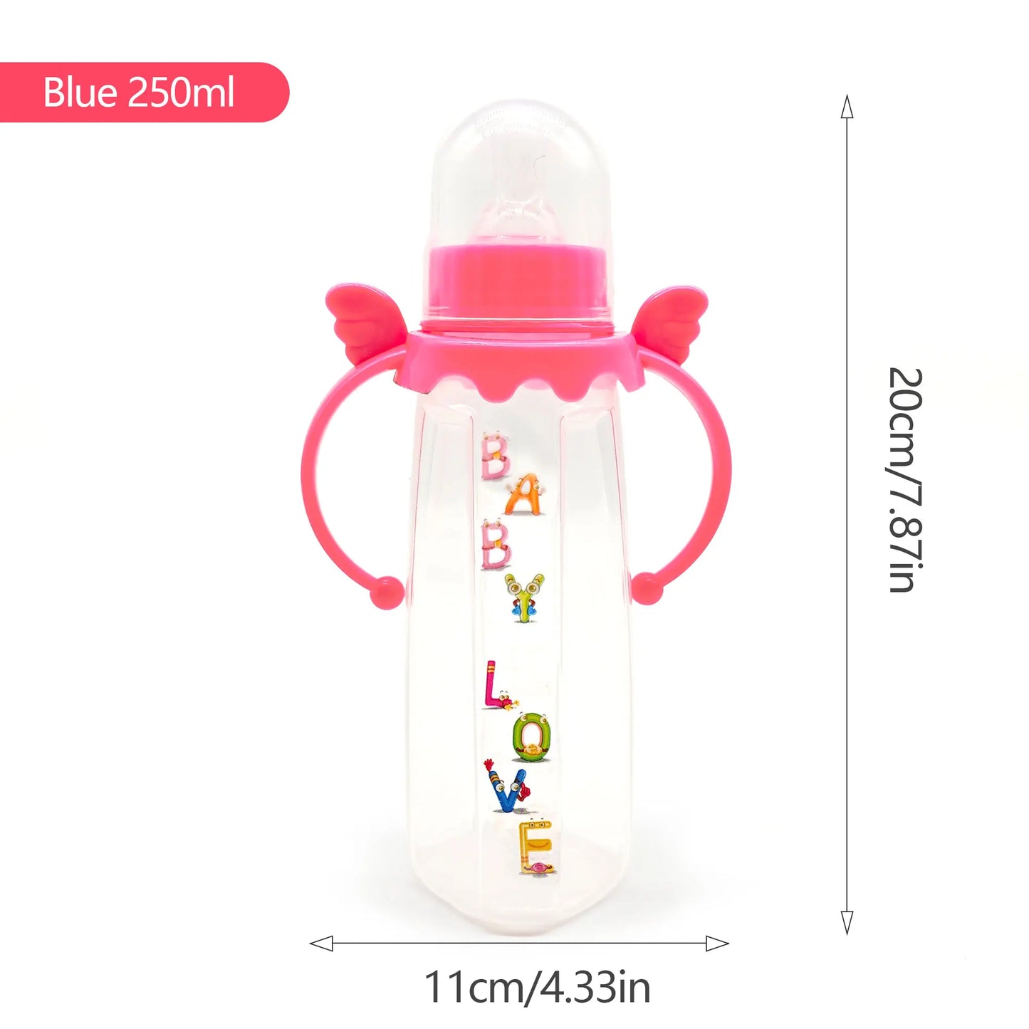 240ml Cartoon Baby Feeding Bottle – BPA-Free, Drop & Leak-Proof