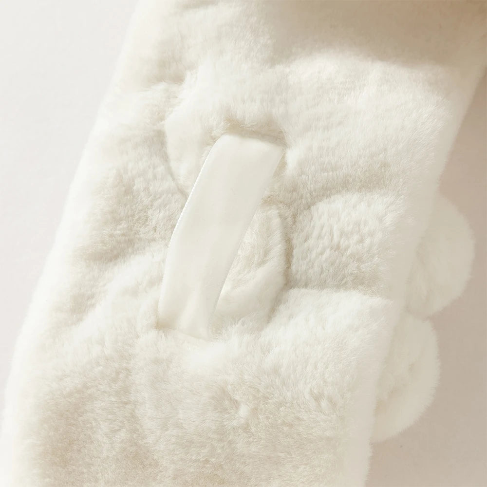 Dave Bella Girls Scarf Winter Baby Plush Thicken Scarves Rabbit Neck Collar Warmer Stuff Children Elegant Neckerchief DB4254345