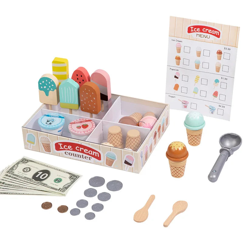 Wooden Ice Cream Playset – Toddler Fun!
