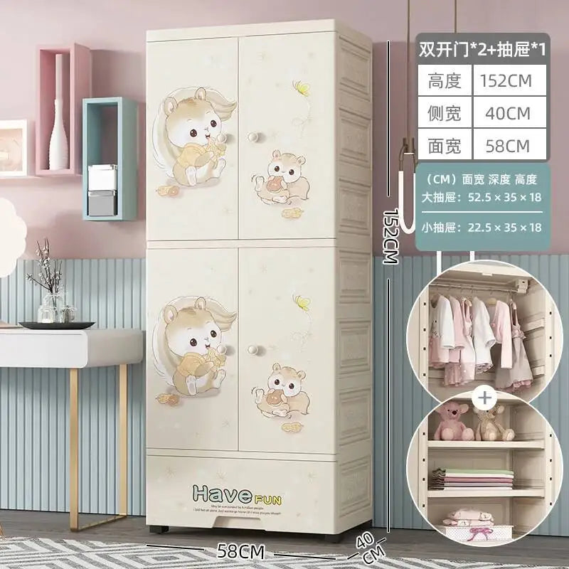 Luxury Wardrobe Clothes Closet Baby Cupboard Sliding Door Wardrobe Bathroom Cabinets Armario Organizador Bedroom Furniture