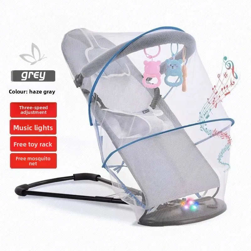 Baby Rocker Swing Chair Soothing Calming Tool Infant Feeding Change Recliner Foldable Adjustable Portable Comfortable Easy Care