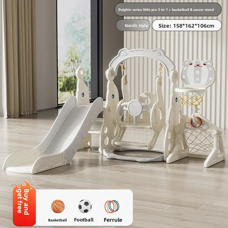 3-in-1 Toddler Swing & Slide Playset