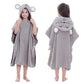 MICHLEY Fox Cotton Kids Beach Towels Bath Towel Poncho Hooded Bathing Bathrobe Unisex Washcloth For Girls Boys Children 2-6T