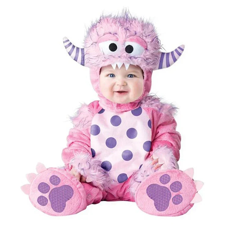 6M-24M Christmas Xmas Holiday Halloween Costume Infant Baby Girls Lion Dinosaur Rompers Elk Toddlers Clothes