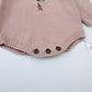 Combinaison bébé fille automne, barboteuse tricotée, broderie à volants, vêtements de nouveau-né, combinaison bébé fille