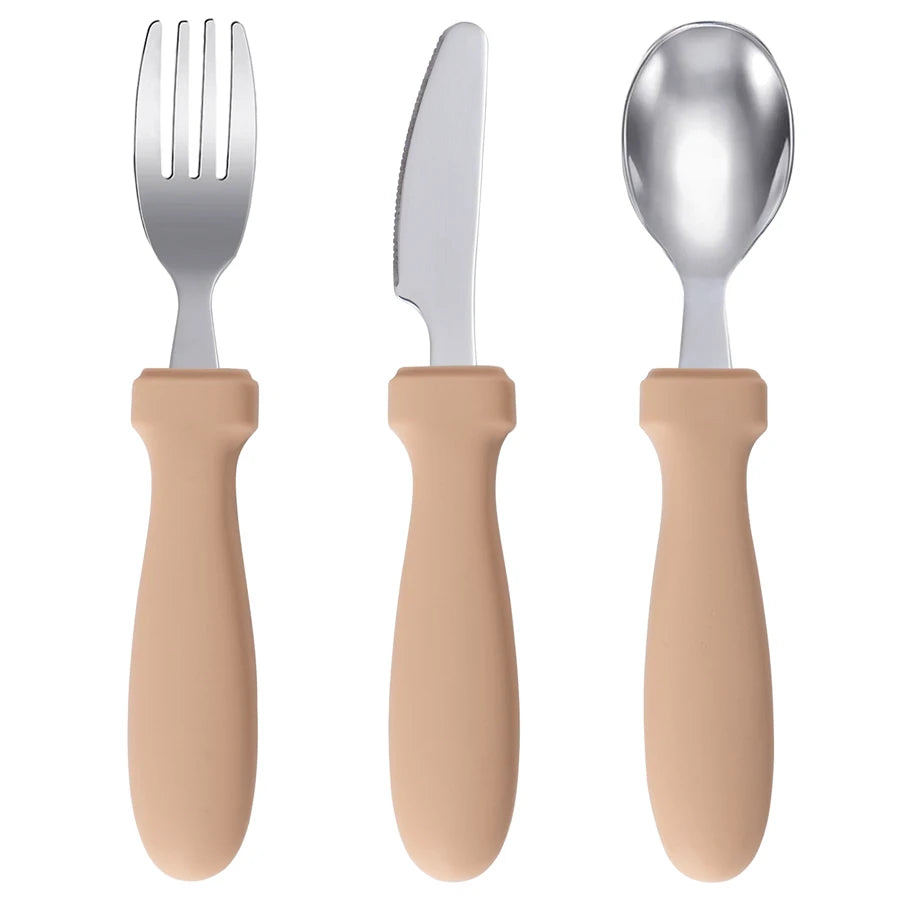 Infant Feeding Set – Silicone Plate, Spoon & Fork