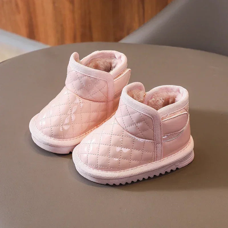 Baby Girls Snow Boots Winter Boys Shoes Children Ankle Boots Windproof Waterproof Kids Outdoor Warm Plush Infant Toddler Shoes