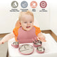 7PCS Baby Feeding Set – Stainless Steel & Silicone Tableware