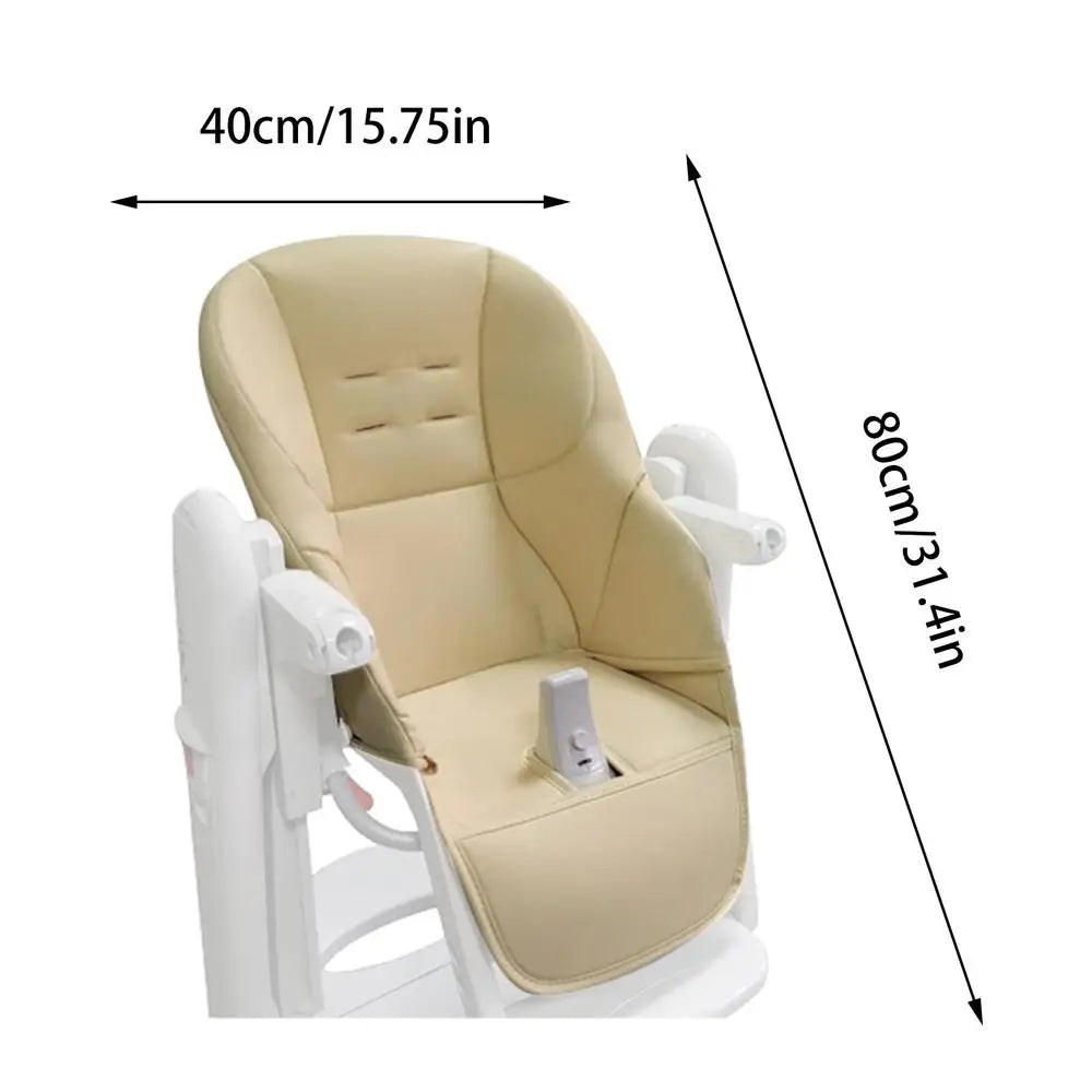 Kids Highchair Cushion Pad High Chair Dining Protection Cover Cushion PU Leather And Sponge Comfortable Seat Pad Boy And Girl