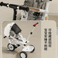 Premium Baby Tricycle 1-6 Years Old Kids Parent Push Handle Large Seat Adjustable Canopy Safety Belt Ride Outdoor Stroller Bike