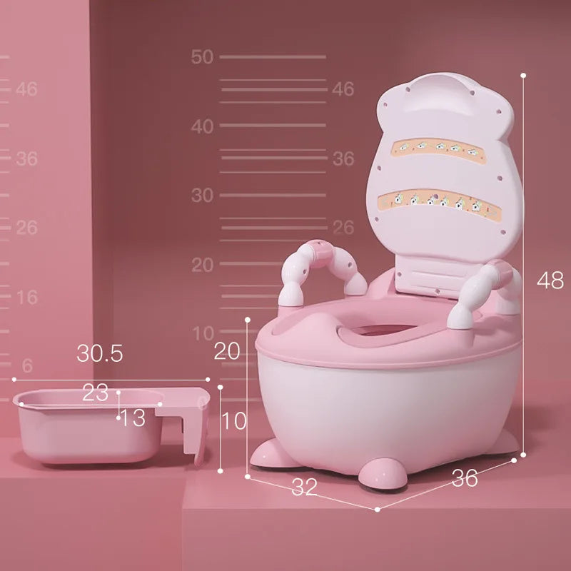 Cartoon Cow Baby Potty – Portable Toilet Seat with Lid for Toddlers