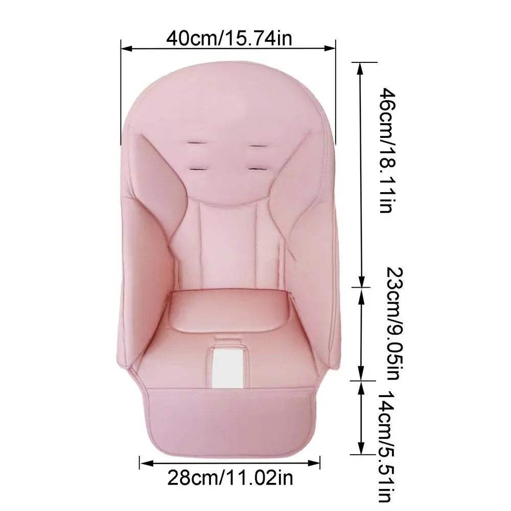 Baby High Chair Cover And Cushion Non Slip Padding Cover For Feeding Seat PU Leather High Chair Padding Covers