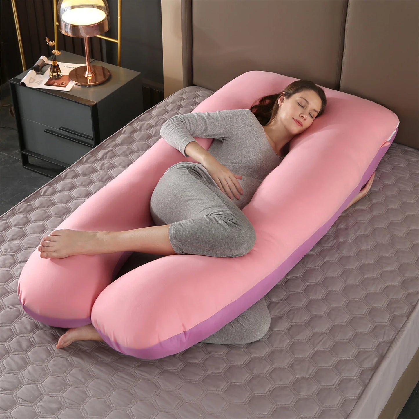 2022 New Full Body Nursing Pregnancy Pillow U-Shaped Maternity For Sleeping With Removable Cotton Cover