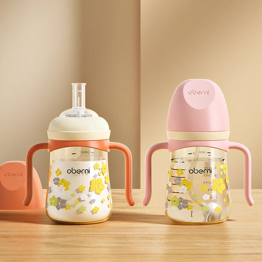 Oberni Baby Learning Drink Cup Sippy Anti Choking Water Straw Bottle For 6 Months And 1-4 Years Old Over