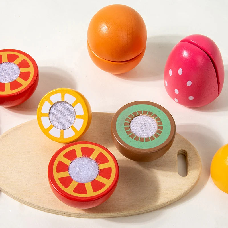 Wooden Cutting Food Set – Learn & Play!