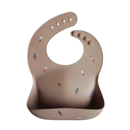 New Hot Adjustable Fit Waterproof Silicone Baby Bib with Crumb Catcher Pocket Easy To Clean and Comfortable To Wear