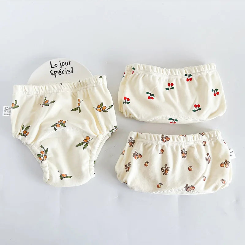 3-Pack Baby Training Pants – 6-Layer Reusable Cotton Diapers