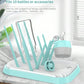 Baby bottle drying rack, multi-functional portable, detachable, two-layer nipple draining rack for baby drying