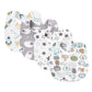 4 Pcs/lot Baby Bibs Double Layer Cotton Saliva Towel for Girls Boys Cute Printed Newborn Burp Cloths Infant Feeding Accessories