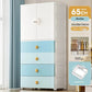 Foldable Storage Cabinet Wardrobe Filing Plastic Chest Modular Wardrobes Baby Cupboard Drawer Armarios Bedroom Furniture