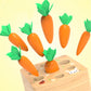 Montessori Toy Set Baby Wooden Pull Carrot Shape Matching Size Cognition Kids Early Education Puzzle Sensory Toy For Children