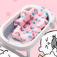 Baby Bath Seat Support Mat Foldable Baby Bath Tub Pad Chair Newborn Bathtub Pillow Infant Anti-Slip Soft Comfort Body Cushion
