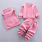 Baby Boys 3PCS Autumn/Winter Set – Fleece Astronaut Vest, Coat & Pants