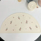 1PCS Silicone Printing Placemat, Baby Cartoon Placemat, Non-slip Insulated Kitchen Table Mat, Easy To Clean and Foldable