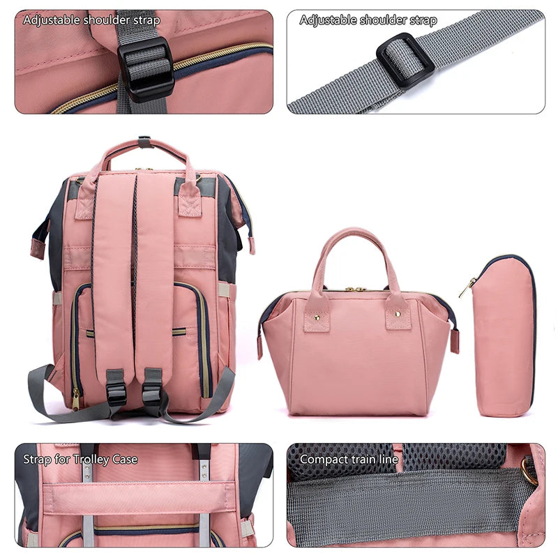 LEQUEEN 5-Piece Diaper Bag Set