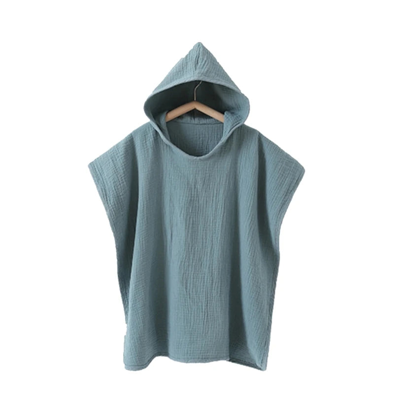 2022 New Baby Hooded Bath Towel Receiving Blanket Muslin 4 Layers Cotton Gauze Swaddle Wrap Towel Cape Bathrobe Cloak Poncho