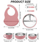 7PCS Baby Feeding Set – Stainless Steel & Silicone Tableware