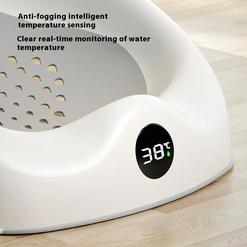 Newborn Butt Washing Artifact Portable Digital Display Temperature Toddler Baby Bath Stand Can Sit Or Lie Bath Stand