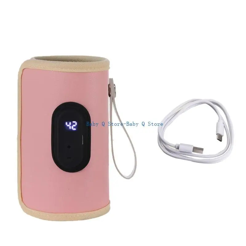 X5XE Baby Nursing Bottle Sleeve with Digital Display, Portable Milk Bottle Warmer Multifunction Constant Temperature Cover