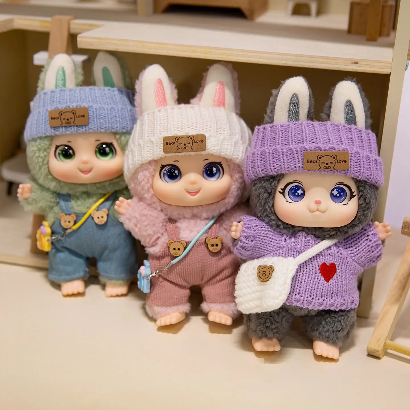 Family Animal Plush Toy – DIY Vinyl Keychain for Kids
