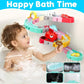 BaBy Spray Outside Pool Bathtub Toys，Water Toys for Kids Bath Toys DIY Building Water Slide Tracks Wall Track Building Set