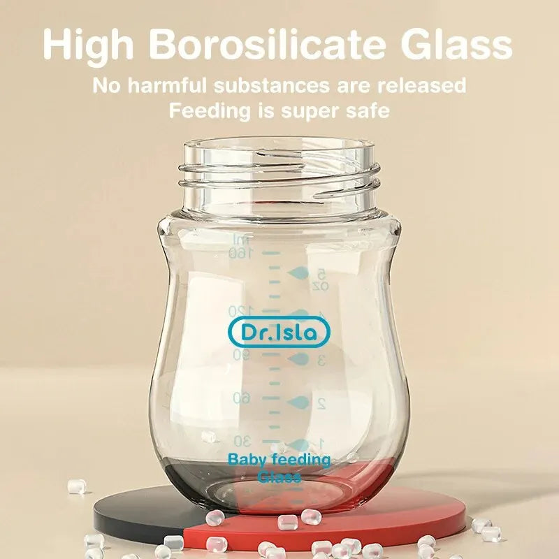 4PCS Newborn Glass Bottles 90/160ML Anti-Choke Baby Bottle Anti-flatulence Milk Feeding Bottles Infant BPA Free 0-6Month