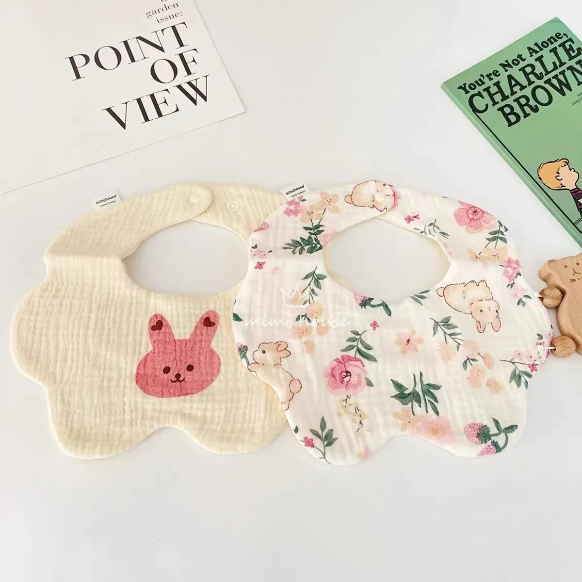 Baby Bib Waterproof Newborn Burp Cloths Cotton Girls and Boys Work Bibs Cute Print Soft Newborn Baby Gift Feeding Accessories