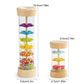 Montessori Rain Stick - Rainbow Hourglass Shaker with Rain Sounds, Baby Rattle Sensory Toy for kids