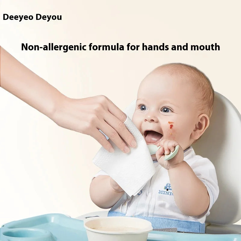 Deeyou Baby Cotton Wipes Paper Newborn Hand and Mouth Special Fart Baby Young Children Wet Wipes Household Affordable Package