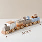 Montessori Wooden Train Set for Baby Toys with Numbers and Blocks Train Toy Hands-on Queuing Ability Educational Children Gift