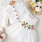 Baby Girl Dress Set 0–24M – Pink Petal Suspender Coat for Spring/Autumn