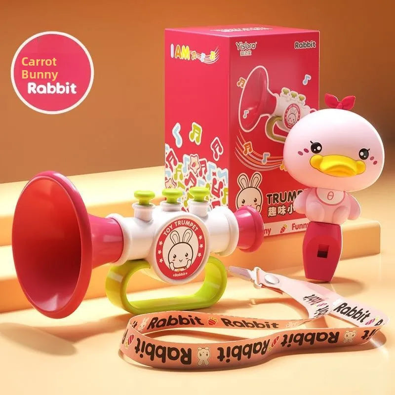 Trumpet Children's Toy Blow Music Baby Can Blow Instrument KIA Purden Brand Suitable for Ages 2 to 4 plus Years Old