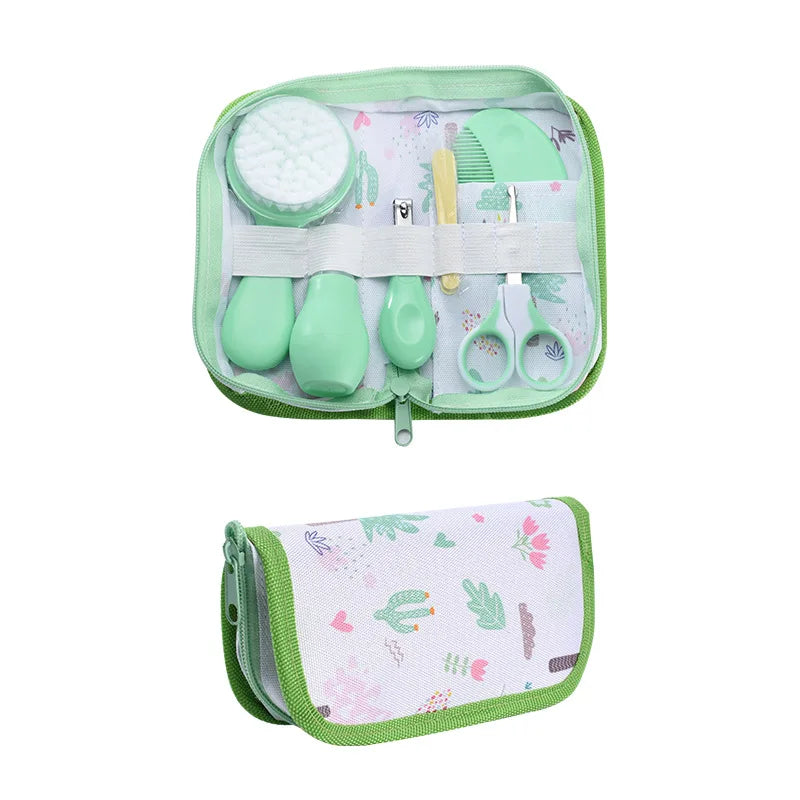 Baby care bag set, baby nose suction device, nail clipper, cartoon set, daily cleaning supplies, care bag