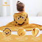 MICHLEY Lion Bamboo Baby Bath Towel Hooded Newborn Cute Cartoon Toddler Infant Bathrobe Shower Unisex For Kids Girls Boys 0-5T